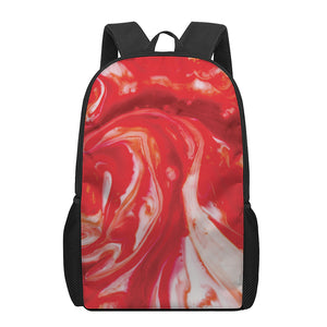 Red Acid Melt Print 17 Inch Backpack