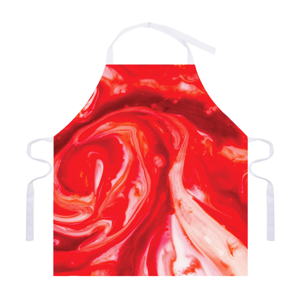 Red Acid Melt Print Adjustable Apron