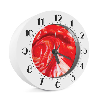Red Acid Melt Print Alarm Clock