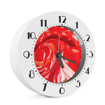 Red Acid Melt Print Alarm Clock