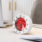 Red Acid Melt Print Alarm Clock