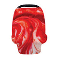Red Acid Melt Print Baby Seat Cover