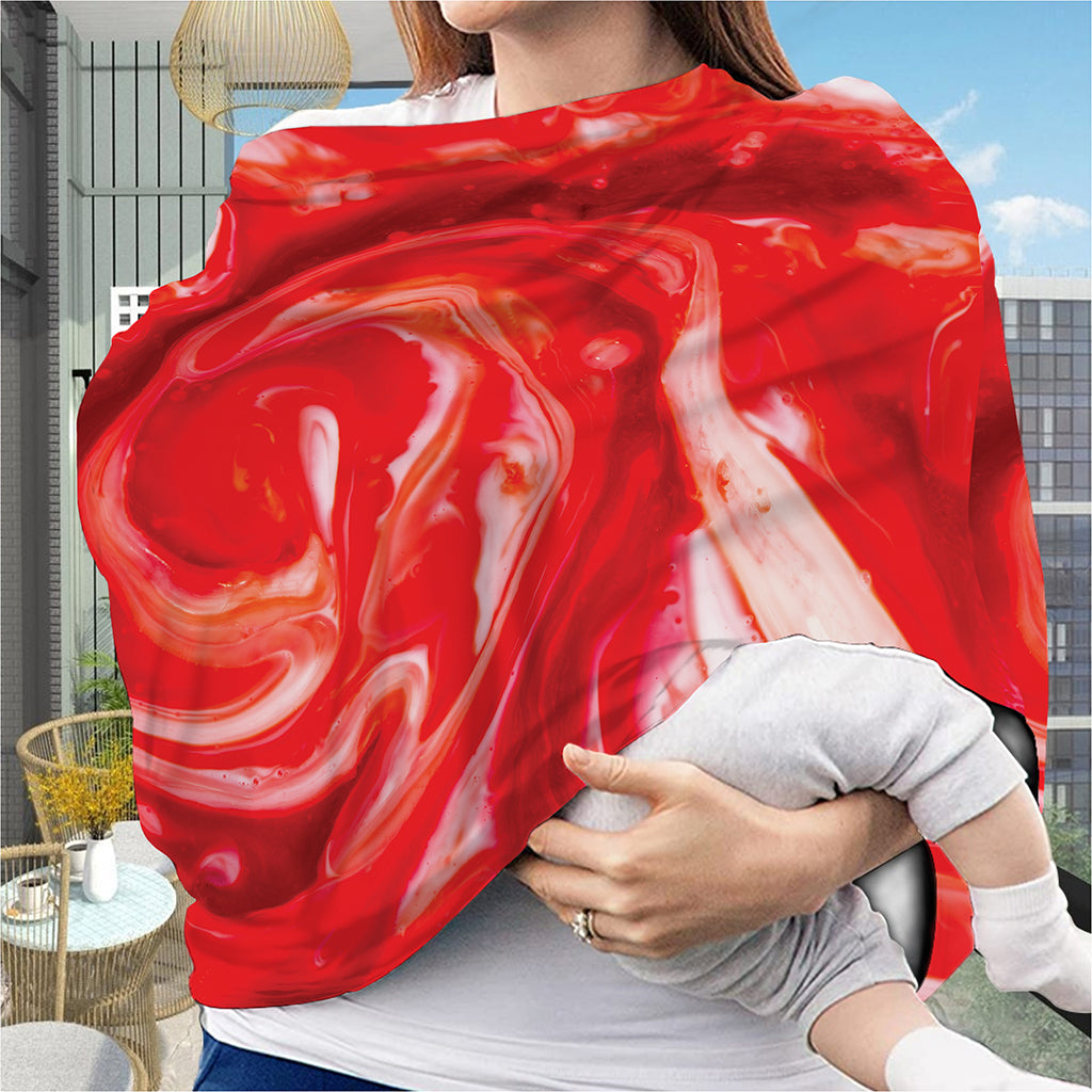 Red Acid Melt Print Baby Seat Cover
