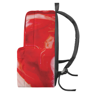 Red Acid Melt Print Backpack