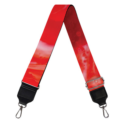 Red Acid Melt Print Bag Strap