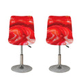 Red Acid Melt Print Bar Stool Covers