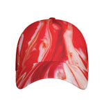 Red Acid Melt Print Baseball Cap