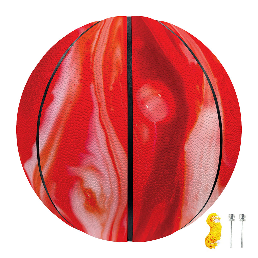 Red Acid Melt Print Basketball
