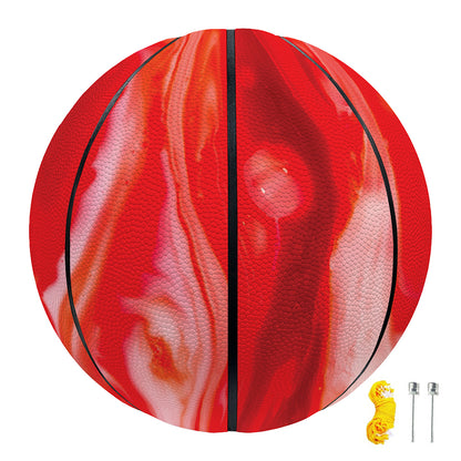 Red Acid Melt Print Basketball