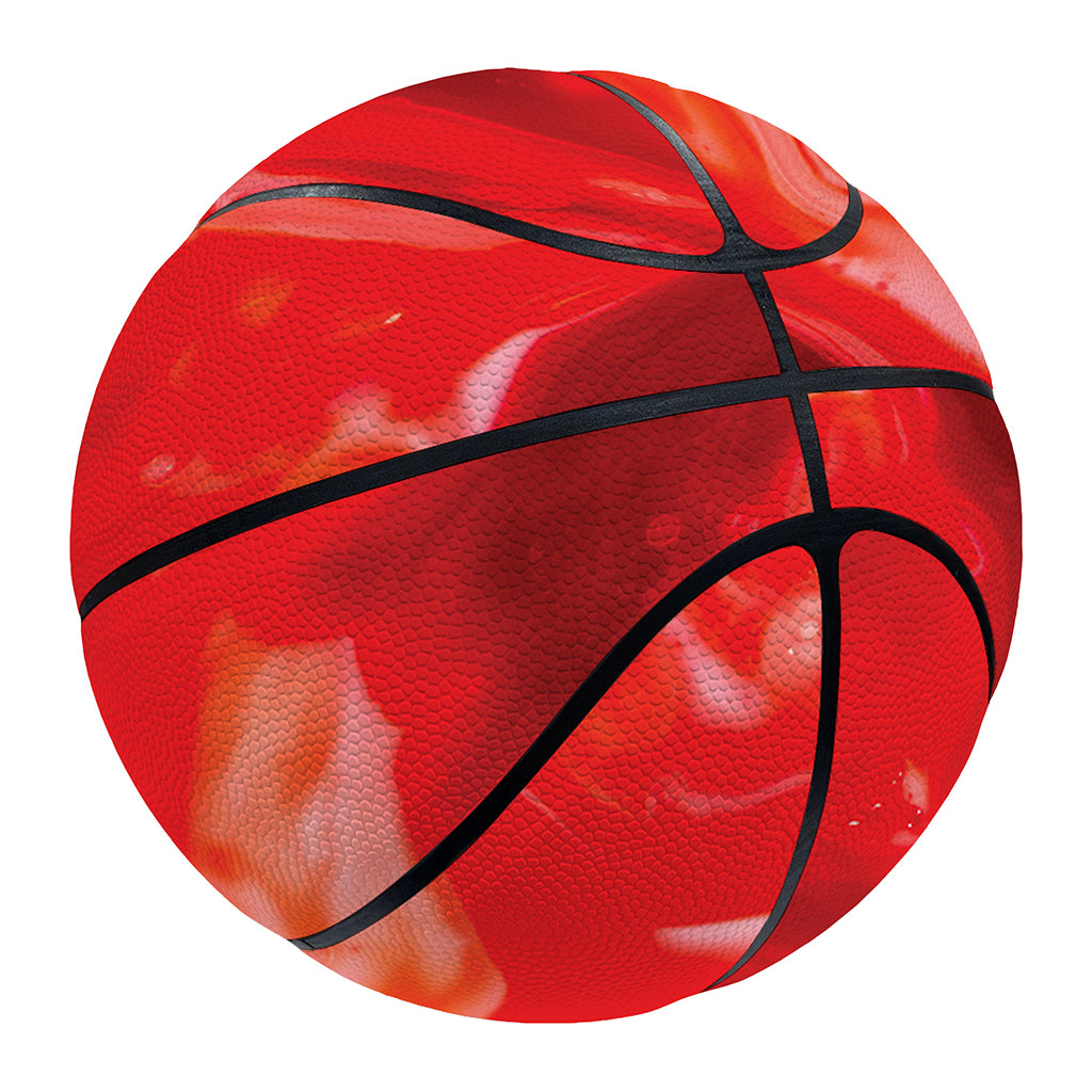 Red Acid Melt Print Basketball