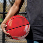 Red Acid Melt Print Basketball