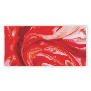 Red Acid Melt Print Beach Towel