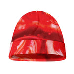 Red Acid Melt Print Beanie