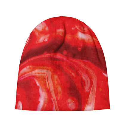 Red Acid Melt Print Beanie