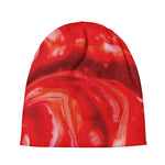 Red Acid Melt Print Beanie