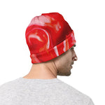 Red Acid Melt Print Beanie