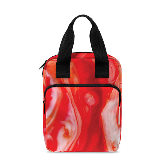Red Acid Melt Print Bible Tote Bag