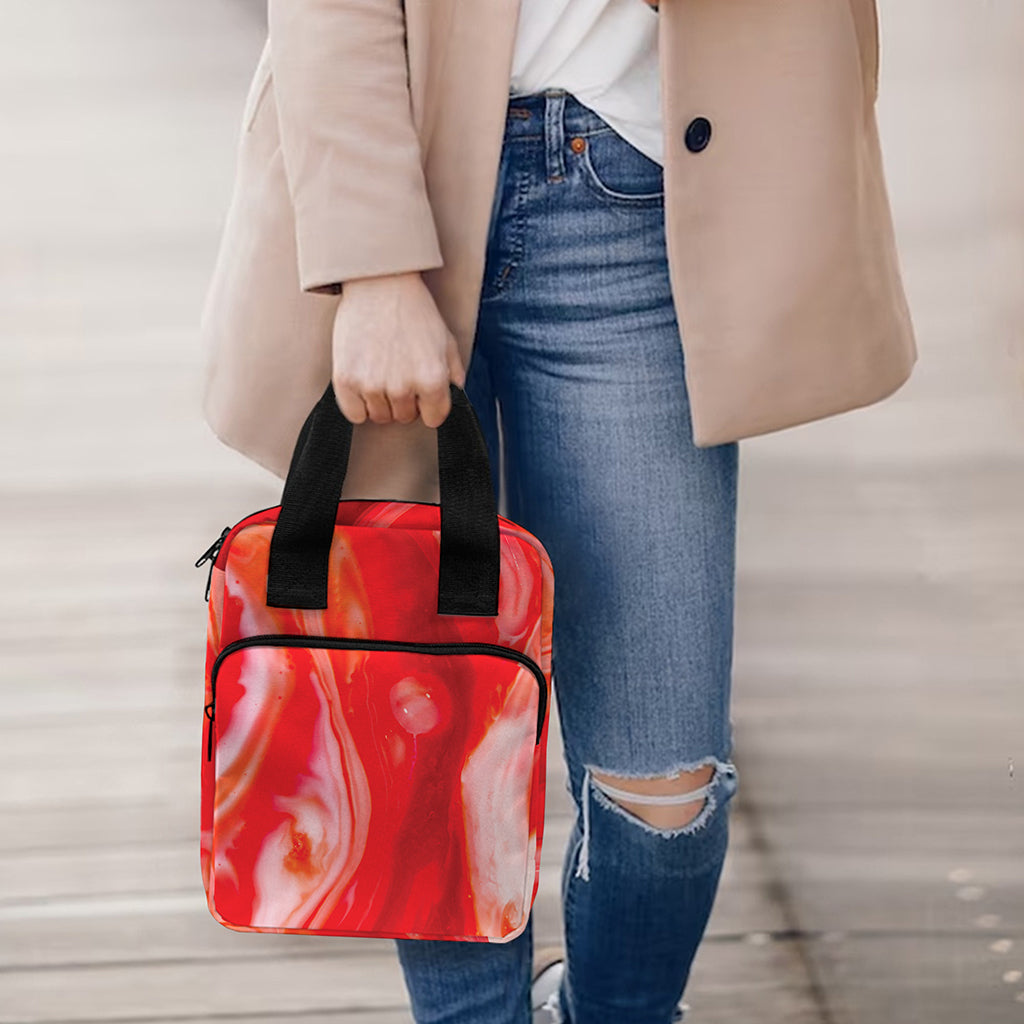 Red Acid Melt Print Bible Tote Bag