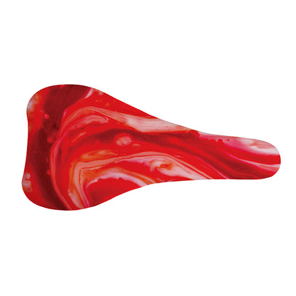 Red Acid Melt Print Bicycle Seat Cover