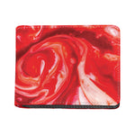 Red Acid Melt Print Bifold Wallet