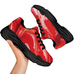 Red Acid Melt Print Black Chunky Shoes