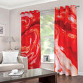 Red Acid Melt Print Dimout Grommet Curtains