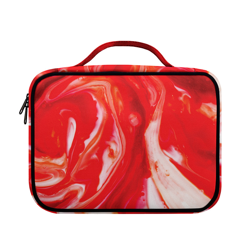 Red Acid Melt Print Briefcase Bible Bag
