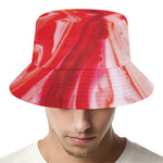 Red Acid Melt Print Bucket Hat