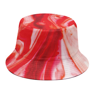 Red Acid Melt Print Bucket Hat