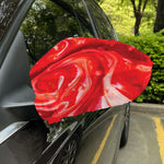 Red Acid Melt Print Car Side Mirror Covers