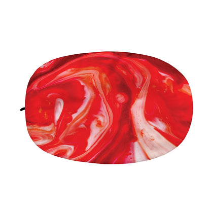 Red Acid Melt Print Car Side Mirror Covers