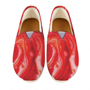 Red Acid Melt Print Casual Shoes