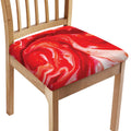 Red Acid Melt Print Chair Cushion Cover