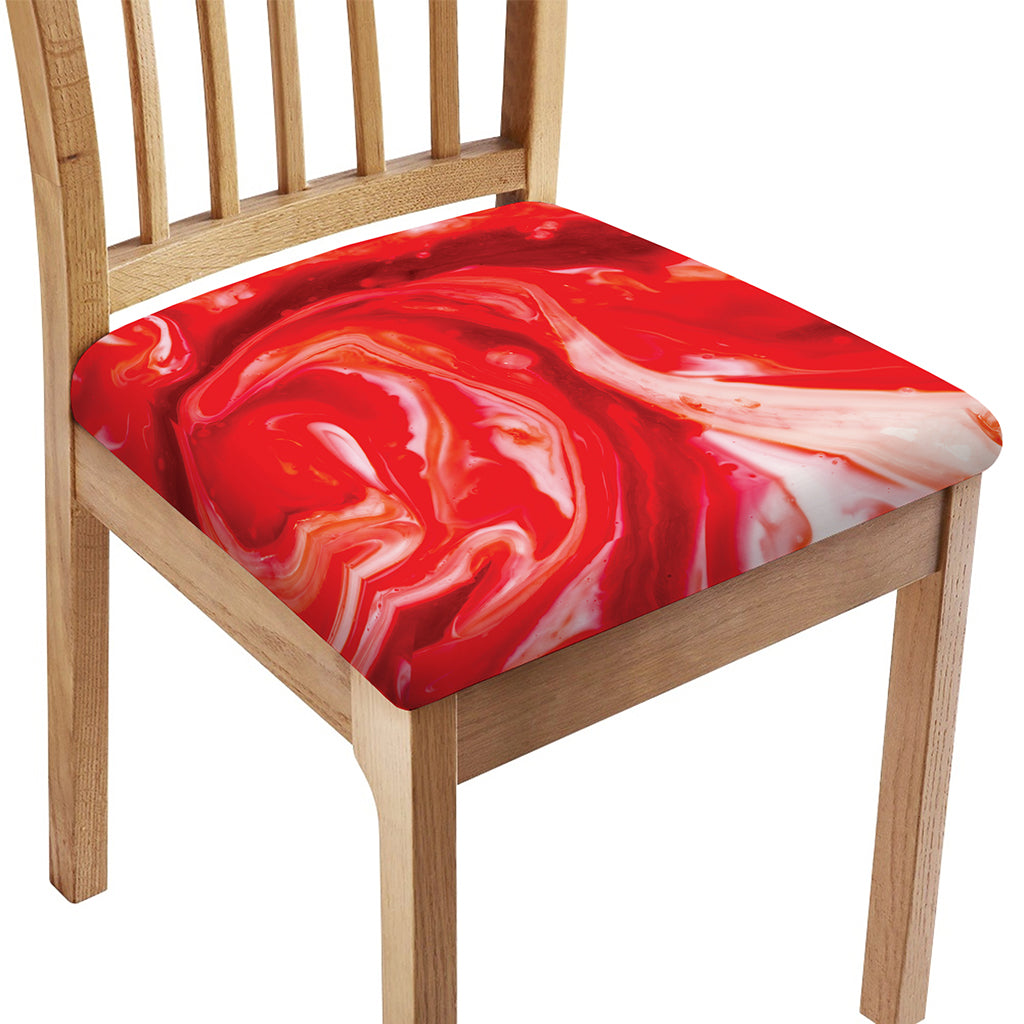 Red Acid Melt Print Chair Cushion Cover