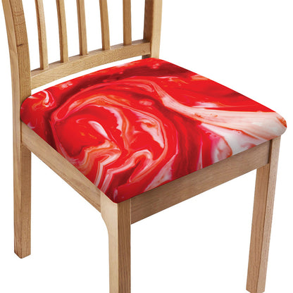 Red Acid Melt Print Chair Cushion Cover