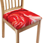Red Acid Melt Print Chair Cushion Cover