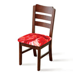 Red Acid Melt Print Chair Cushion Cover