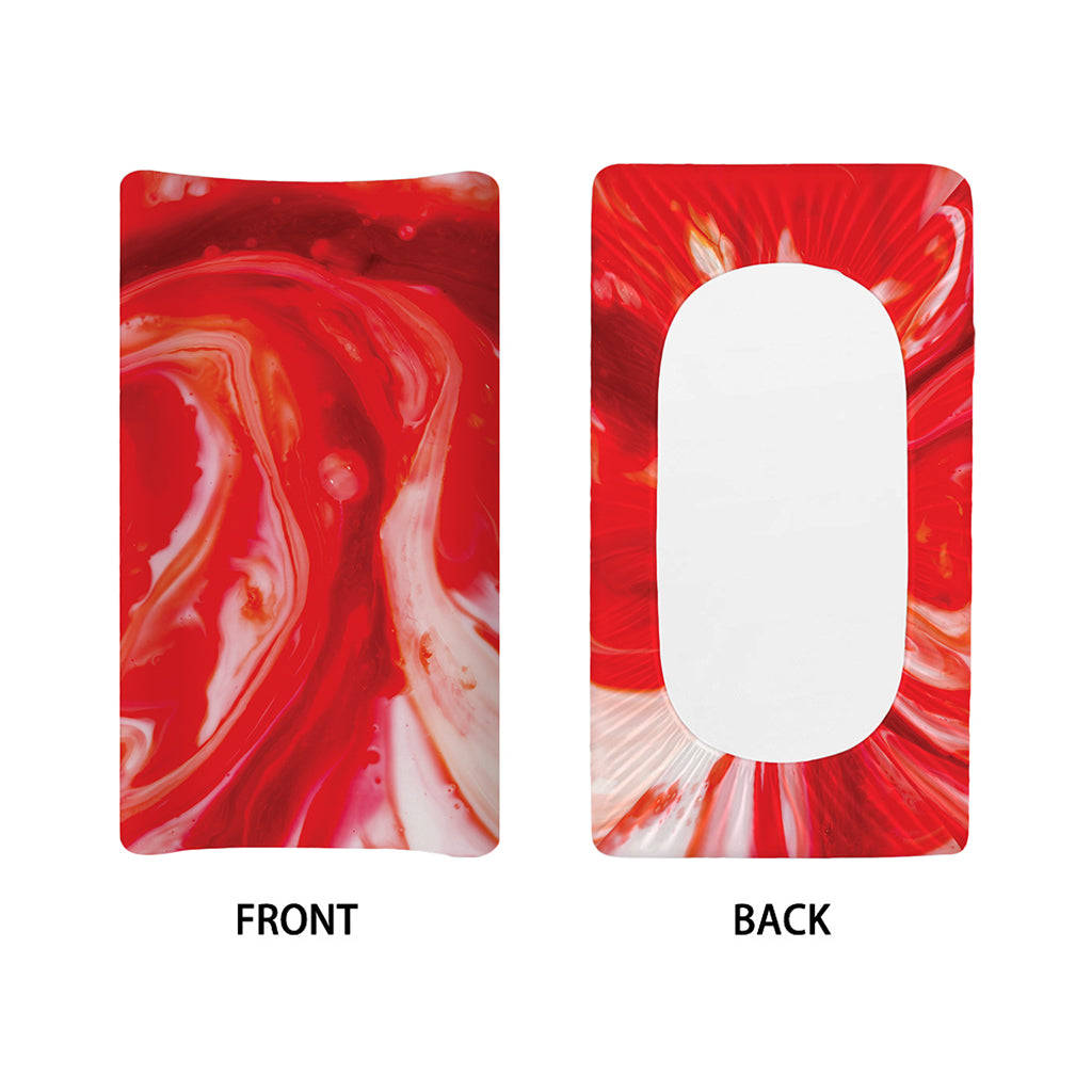 Red Acid Melt Print Changing Pad Cover
