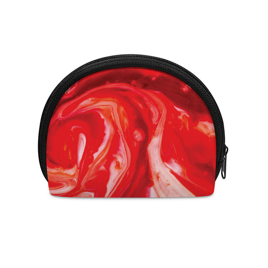 Red Acid Melt Print Coin Purse