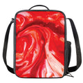 Red Acid Melt Print Crossbody Lunch Bag