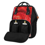 Red Acid Melt Print Diaper Bag