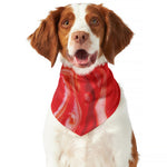 Red Acid Melt Print Dog Bandana