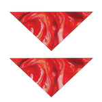 Red Acid Melt Print Dog Bandana