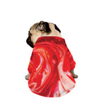 Red Acid Melt Print Dog Zip Up Jacket