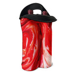 Red Acid Melt Print Double Neoprene Wine Tote