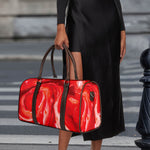 Red Acid Melt Print Duffle Bag