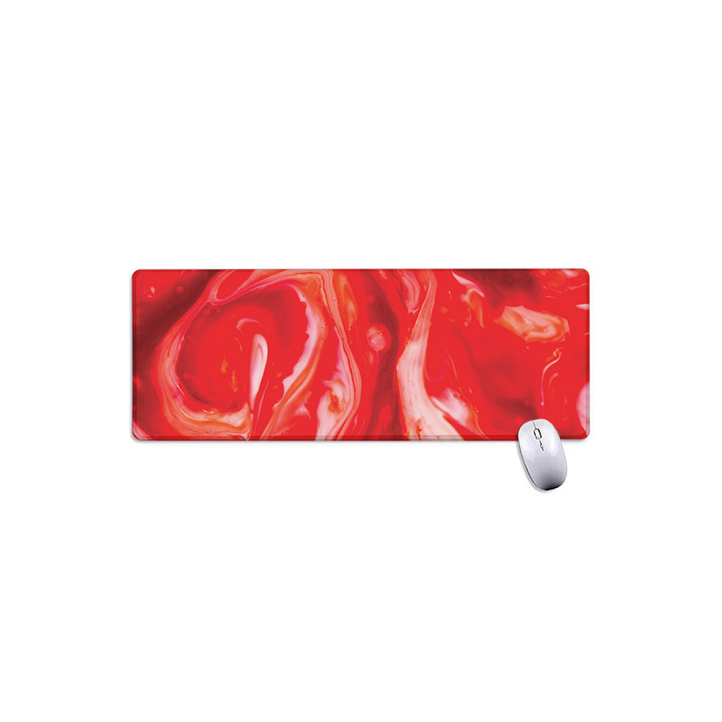 Red Acid Melt Print Extended Mouse Pad