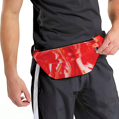 Red Acid Melt Print Fanny Pack