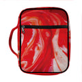 Red Acid Melt Print Front Pocket Bible Bag