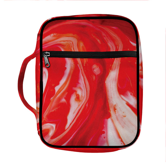 Red Acid Melt Print Front Pocket Bible Bag